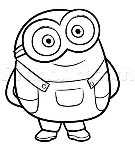minion outline drawing.